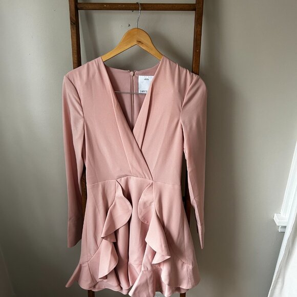 C/MEO Collective Long Sleeve Pink Ruffle Dress - Picture 5 of 5